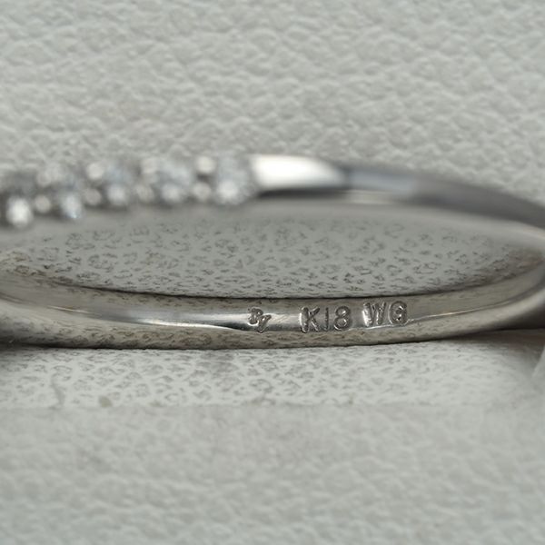 ポンテヴェキオ リング ダイヤ 0.35ct  リボン 8号 K18WG 