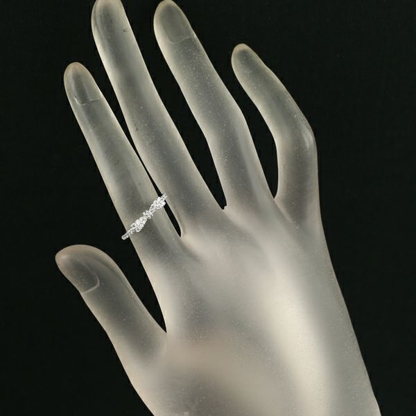ポンテヴェキオ リング ダイヤ 0.35ct  リボン 8号 K18WG 