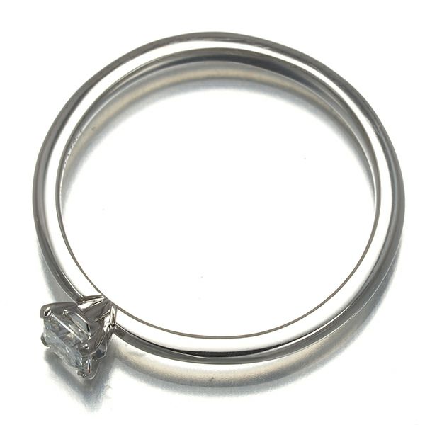 ティファニー リング ダイヤ 0.18ct G VVS2 3EX トゥルー ソリティア 11号 Pt950 鑑