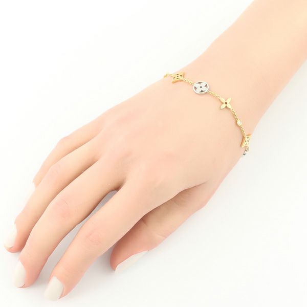 ルイヴィトン ブレスレット ダイヤ モノグラムイディール スリーカラー K18YG/WG/PG 