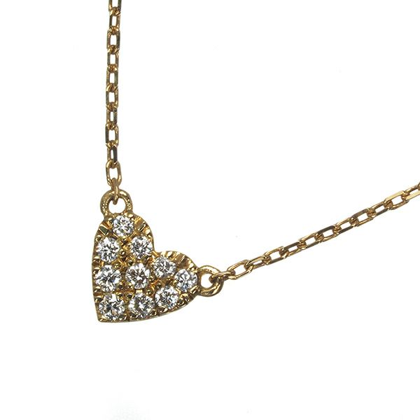 アーカー ブレスレット ダイヤ 0.05ct  ハートパヴェ K18YG 