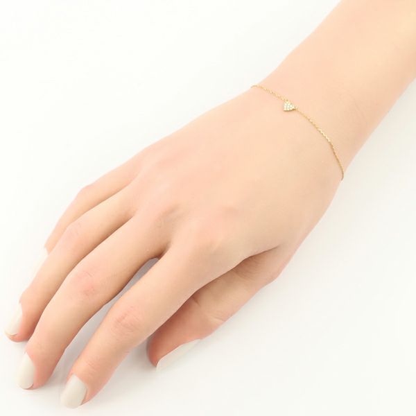 アーカー ブレスレット ダイヤ 0.05ct  ハートパヴェ K18YG 