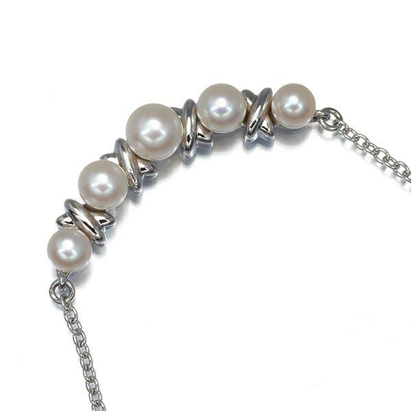 タサキ ネックレス パール 真珠 4.2-5.2mm   シルバー 