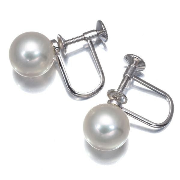 ミキモト イヤリング パール 真珠 8.2mm  一粒 K18WG 