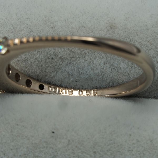 カシケイ リング ダイヤ 0.55ct ネイキッド 10.5号 K18BG 