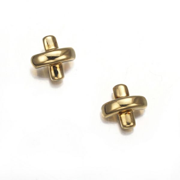 ティファニー ピアス  クロスステッチ ミニ K18YG 