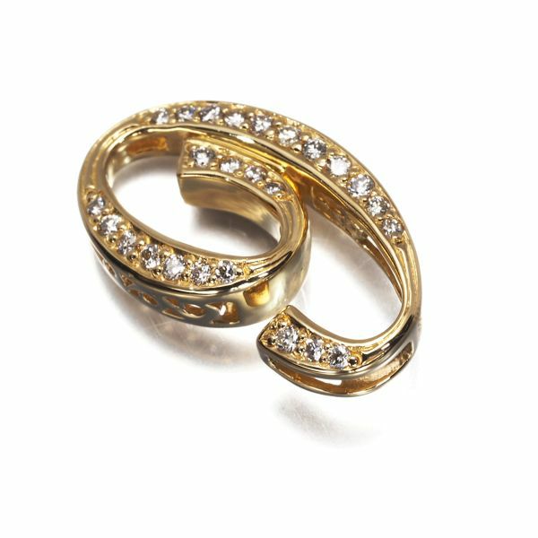 ゆきざき ペンダントトップ ダイヤ 0.17ct ノンブル ナンバー No.6 K18YG 