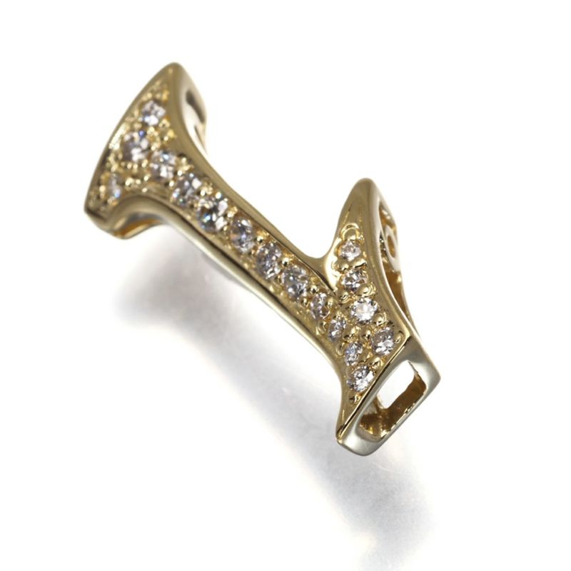 ゆきざき ペンダントトップ ダイヤ 0.17ct ノンブル ナンバー No.1 K18YG 