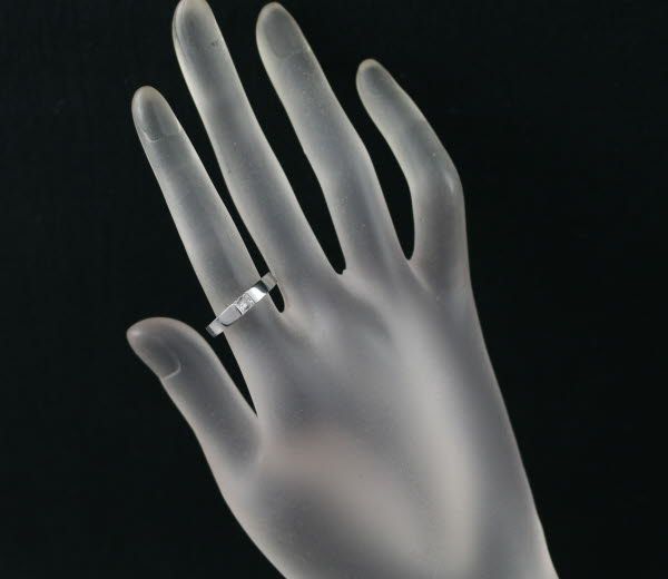 カルティエ リング ダイヤ 0.25ct タンク 50号 K18WG 