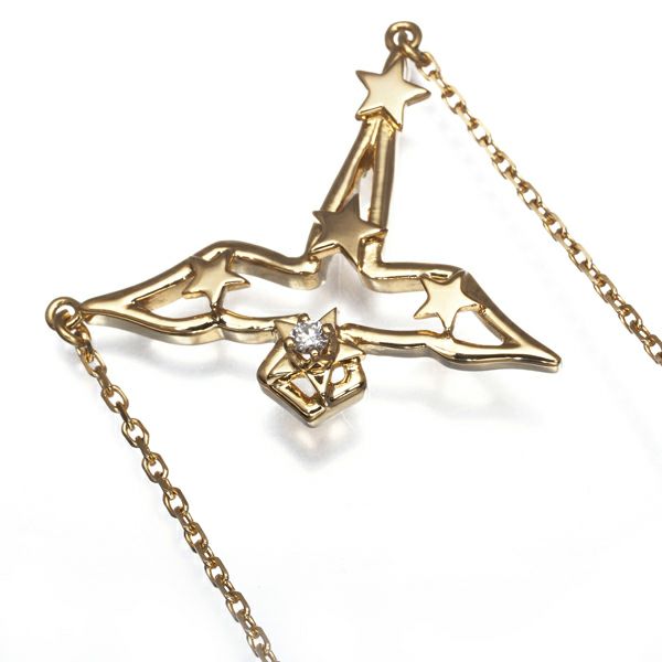 ミキモト ネックレス ダイヤ 0.03ct  スター K18YG 
