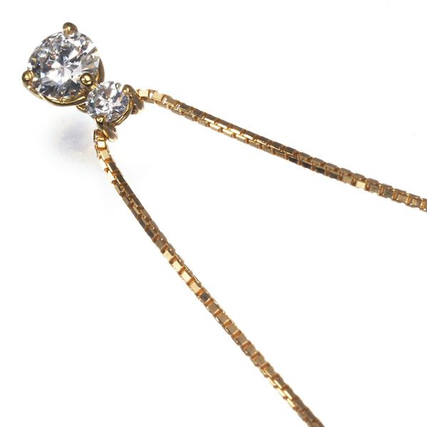 モニッケンダム ネックレス ダイヤ 0.358ct/0.08ct   K18YG 