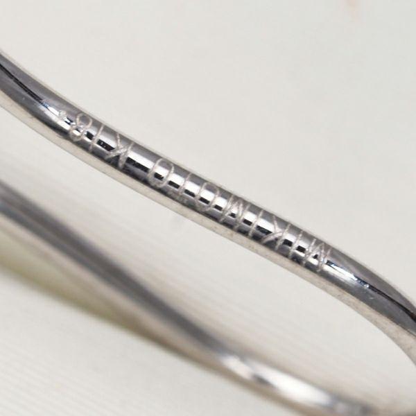 ミキモト ピアス アコヤパール 真珠 7.2mm ダイヤ   K18WG 