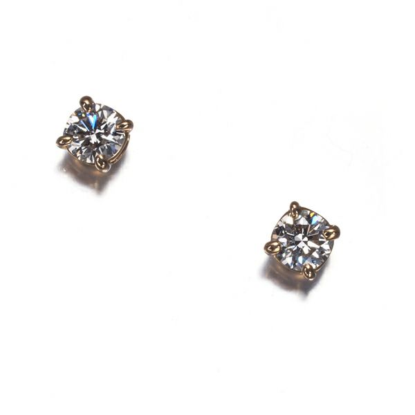 ティファニー ピアス ダイヤ 0.11ct/0.11ct程 ソリティア  K18PG 
