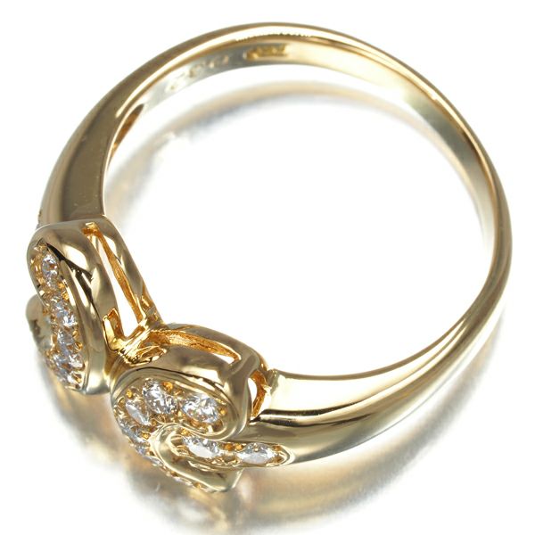 セリーヌ リング ダイヤ 0.32ct トリオンフ 9.5号 K18YG 