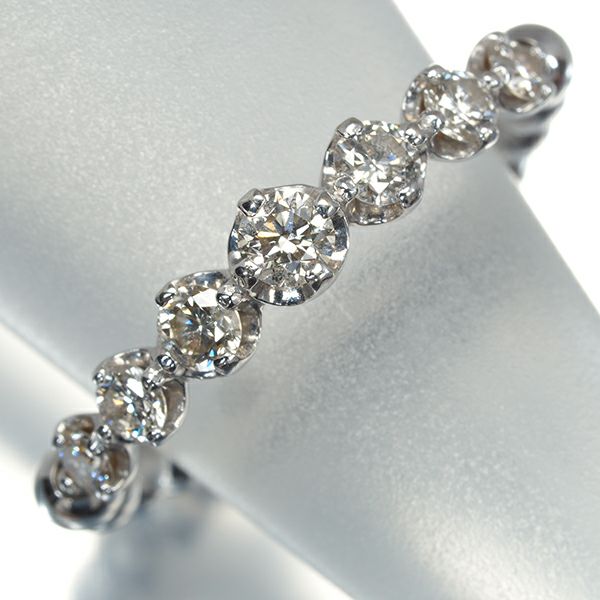 ダイヤ 0.50ct フリーサイズ  リング K18WG/ワイヤー 