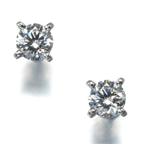 カルティエ ピアス ダイヤ 0.23ct E VVS1/0.23ct E VVS1 ソリテール Pt950 保/鑑