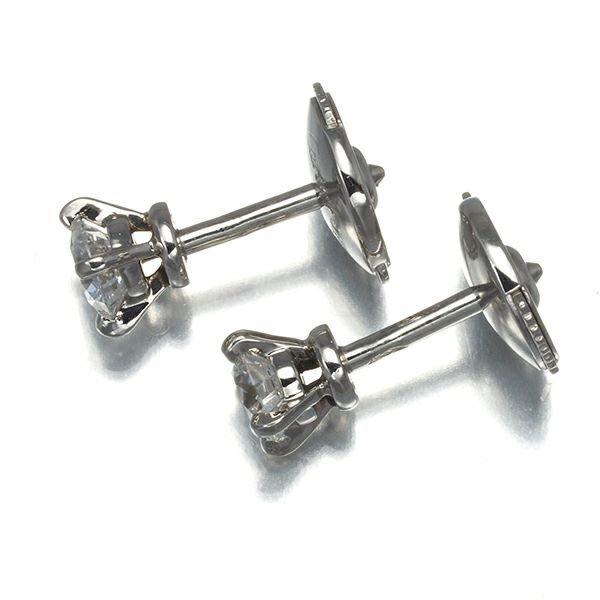 カルティエ ピアス ダイヤ 0.23ct E VVS1/0.23ct E VVS1 ソリテール Pt950 保/鑑