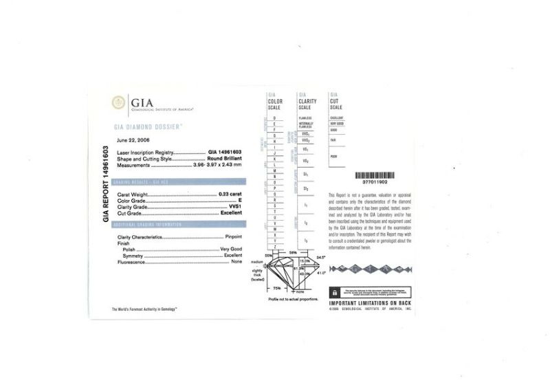 カルティエ ピアス ダイヤ 0.23ct E VVS1/0.23ct E VVS1 ソリテール Pt950 保/鑑