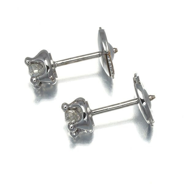 ブルガリ ピアス ダイヤ 0.2ct/0.2ct程 コロナ 一粒 K18WG 