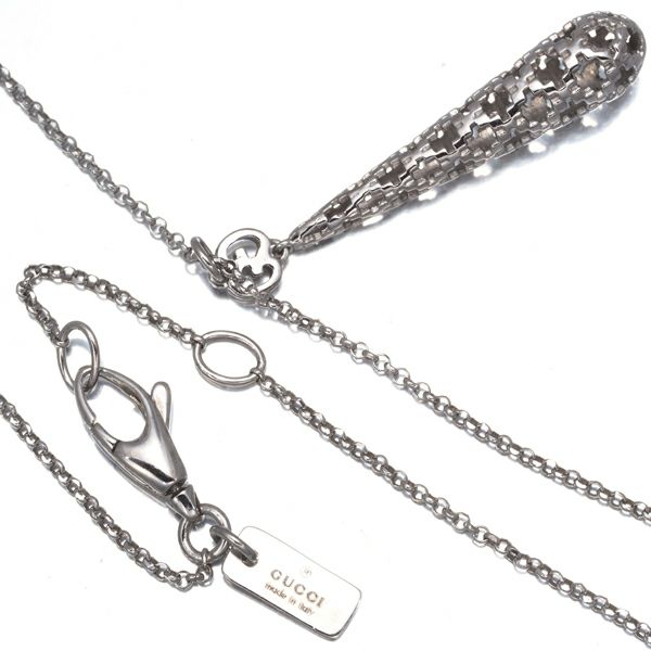 グッチ ネックレス  ディアマンティッシマ ドロップ K18WG 