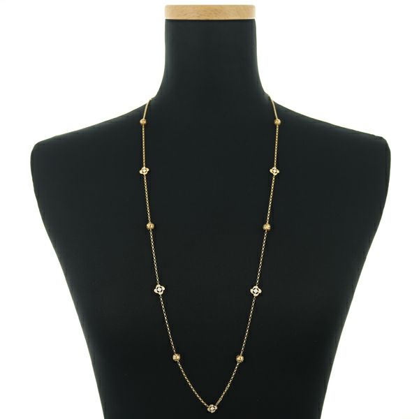 モニッケンダム ネックレス ダイヤ 0.80 イングリッシュローズ フラワー ステーション ロング K18YG 