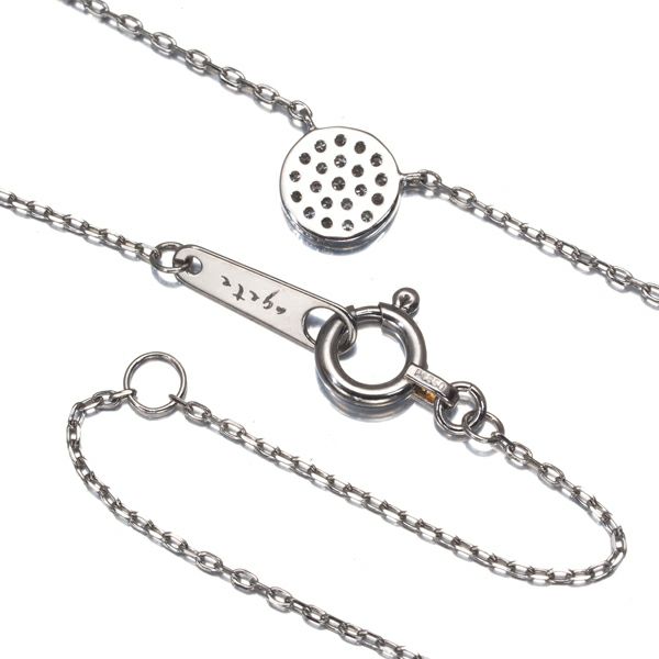 ダイヤモンド0.15ct サークルパヴェPt ネックレス アガット ネックレス ダイヤ ダイヤモンド 0.04ct パヴェ