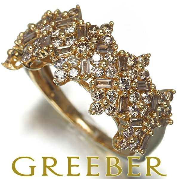 GSTV ブラウンダイア 0.5カラットリング サイズ16.5 ブラウン