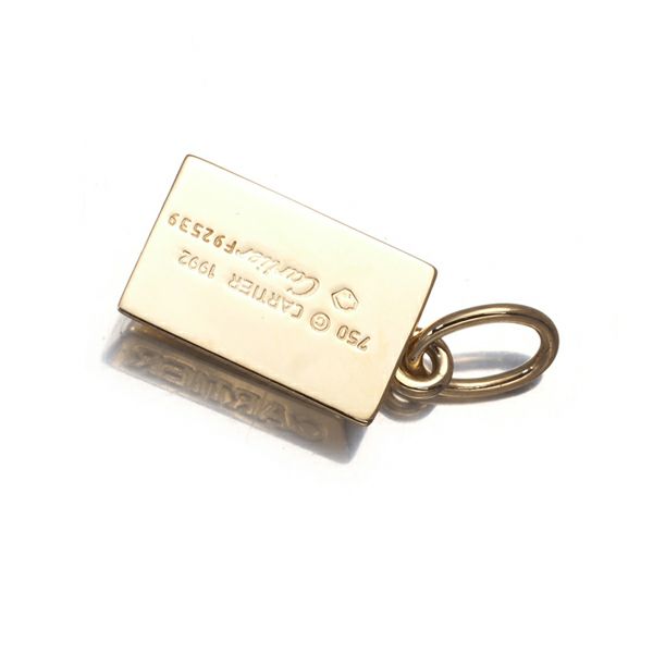 カルティエ ペンダントトップ ダイヤ インゴット 1/8oz K18YG 
