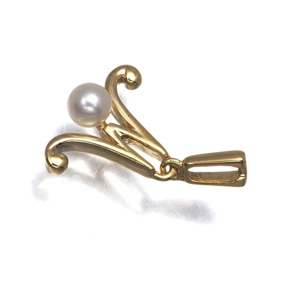 ミキモト ペンダントトップ ベビーパール アコヤ真珠 3.8mm  イニシャル M K18YG 