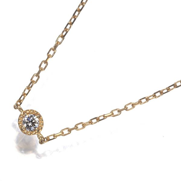 アガット ブレスレット ダイヤ 0.03ct  一粒 K18YG 