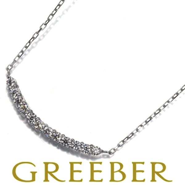ダイヤ 0.23ct 12P ネックレス K18WG 