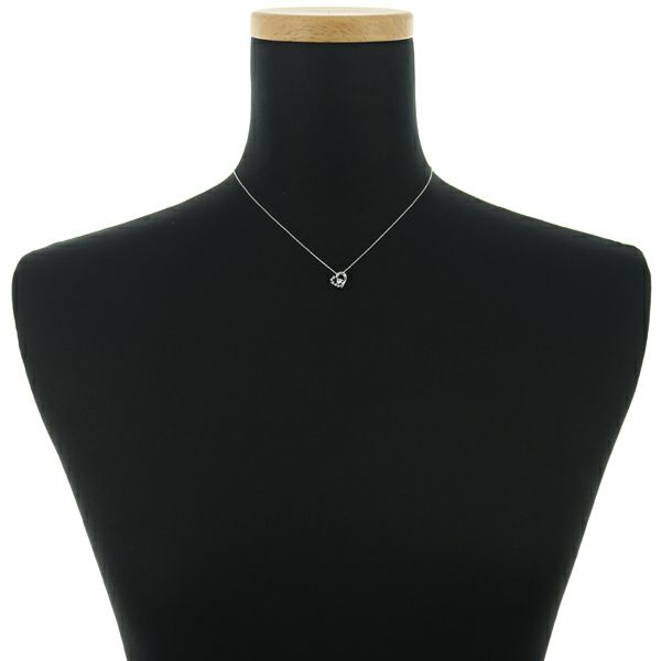カナル4℃ ネックレス ダイヤ  ハート K18WG 