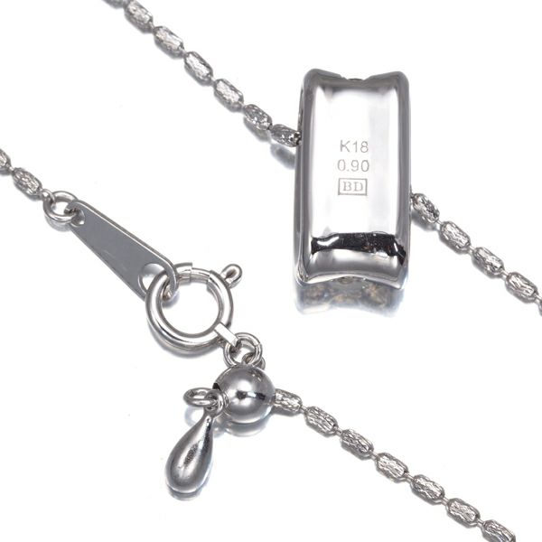 カシケイ ネックレス ダイヤ 0.90ct メランジェ  K18WG 