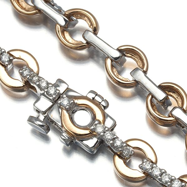 ダイヤ 0.70ct コンビカラー  ブレスレット K18WG/PG 