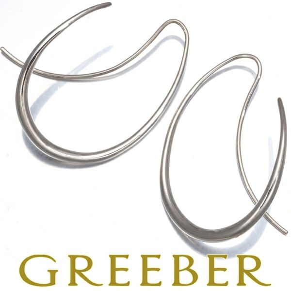 【 】ジョージジェンセン ピアス フープ シルバー 925 Georg Jensen - ジョージジェンセン ピアス ムーンライト