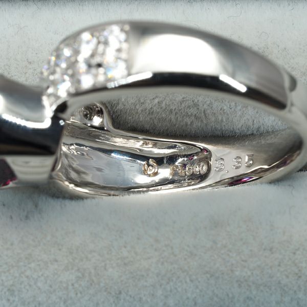 タサキ リング ロードライトガーネット 3.35ct ダイヤ 0.23ct  パヴェ 13号 Pt900 