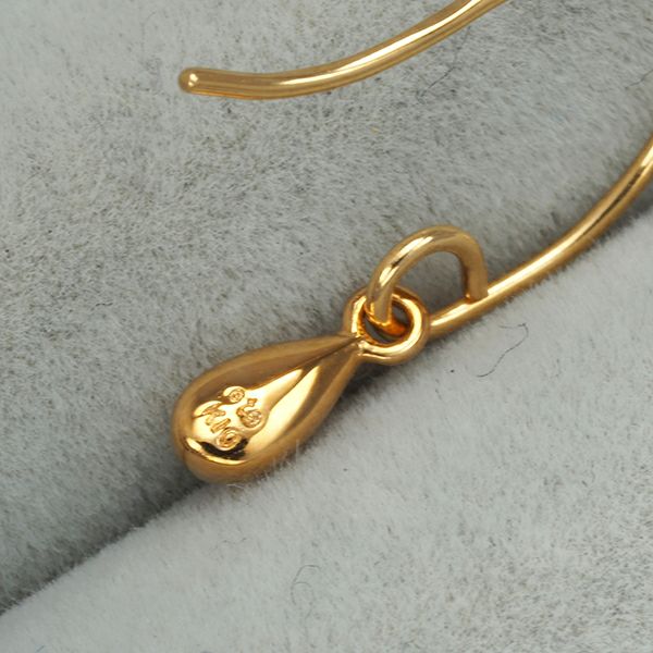 エテ ピアス ダイヤ  ティアドロップ フック K10YG 